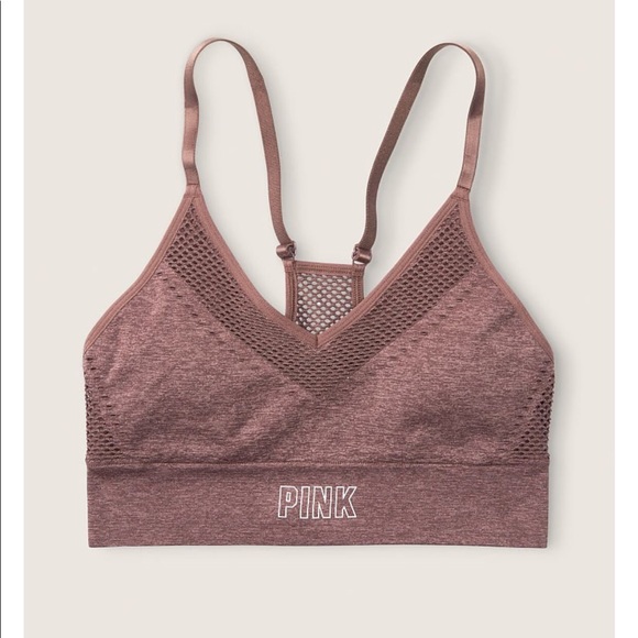 VS PINK SEAMLESS LIGHTLY LINED ATHLETIC SPORTS WORKOUT BRA - Picture 2 of 12